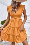 Vestido Verão Preto Decote em V Curto Linha-A