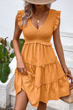 Vestido Verão Preto Decote em V Curto Linha-A