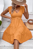 Vestido Verão Preto Decote em V Curto Linha-A