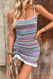 Vestido Verão Azul Bodycon Alças Finas Curto/Mini