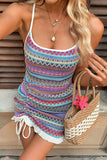 Vestido Verão Azul Bodycon Alças Finas Curto/Mini
