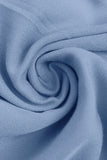 Cinzento Azul Decote em V Linha-A Midi Vestido de Verão