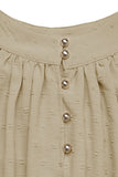 Cáqui Linha-A Cabeçada Curto/Mini  Vestido Verão