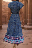Verde Claro Decote em V Linha-A Midi Vestido de Verão
