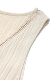Vestido de Verão Decote em V Damasco Linha-A Longo