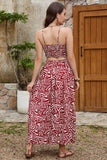 Vestido Verão Vermelho Escuro Alças Finas Midi Linha-A