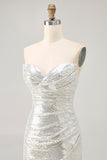 Sparkly Preto Strapless Tight Short Homecoming Dress com lantejoulas