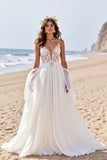 Branco Chiffon De Baile/Princesa Vestido de Noiva Princesa com Renda