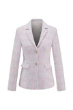 2-Piece Light Pink Tweed Homecoming Outfits com franjas