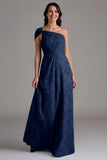 Vestidos Para Casamento Convidada Linha-A Longo Um Ombro