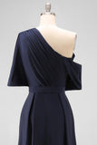 Preto Uma linha de cetim mãe do vestido da noiva com bolsos