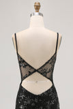 Bodycon Verde Escuro Backless Sheer Corset Homecoming Dress com Sequins