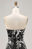 Sparkly Preto Bodycon Sequins Vestido Curto Homecoming com Missangas