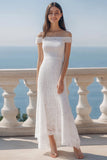 Renda Marfim Sem Ombros Longo Vestido De Noiva Simples