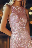 Vestido de cocktail cor-de-rosa curto bodycon com penas