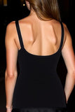 Preto A-Line Knee-Length Cocktail Dress