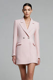 Rosa Notched Lapela Pencil Short Blazer Dress