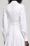 Branco A Line Mangas Longas Vestido de Noiva Convidado