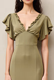 Live A Line Ruffled Long Wedding Vestido de convidado