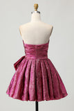 Púrpura Escura De Baile/Princesa Vestidos Cocktail com Plissado