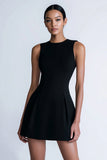 Bodycon Pescoço Redondo Vestido Preto Pequeno