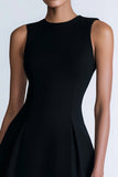 Bodycon Pescoço Redondo Vestido Preto Pequeno