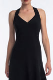 A-Line Halter Vestido Preto Pequeno