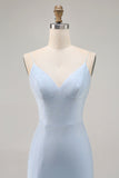 Blue Beaded Espaghetti Correias Bodycon Vestido Curto Homecoming