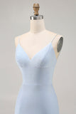 Blue Beaded Espaghetti Correias Bodycon Vestido Curto Homecoming