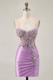 Cinzento Verde Bodycon Strapless Homecoming Dress com Sequins