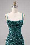 Corset Cinza Azul Bodycon Vestido Homecoming Sequin