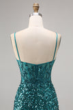 Corset Cinza Azul Bodycon Vestido Homecoming Sequin