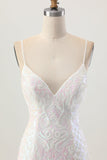 Sparkly White Bodycon Backless Sequin Vestido Curto Homecoming