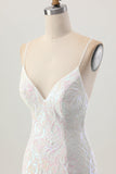 Sparkly White Bodycon Backless Sequin Vestido Curto Homecoming