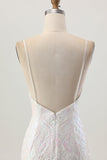 Sparkly White Bodycon Backless Sequin Vestido Curto Homecoming