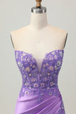 Bodycon azul claro espartilho sem alças Ruched Sequins Vestido Curto Homecoming