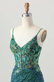 Sparkly Dark Purple Corset Homecoming Vestido com Sequins