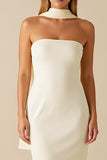 Daffodil Sereia Strapless babado vestido formal