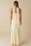 Daffodil Sereia Strapless babado vestido formal