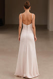 Alças Esparguete Marfim Um Vestido Formal Linha
