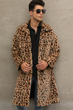 Correias Brancas e Pretas Long Faux Fur Casaco de inverno Masculino
