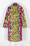 Leopardo colorido Long Faux Fur Winter Men's Coat