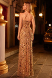 Vestido longo de baile de sereia com espartilhos sem alças e fenda alta – Look Glamoroso de Gémeos
