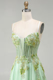 Corset cor-de-rosa Linha A, lantejoulas aplicadas, vestido de baile comprido com renda nas costas