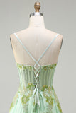 Corset cor-de-rosa Linha A, lantejoulas aplicadas, vestido de baile comprido com renda nas costas