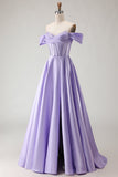 Vestido de Baile de Finalistas com Espartilho Verde Escuro Ombro Descoberto, Vestido de Baile Longo com Fenda