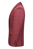 Homens Azul Escuro Plaid Notched Lapela 3 Peças Prom Suits
