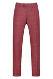 Homens Azul Escuro Plaid Notched Lapela 3 Peças Prom Suits