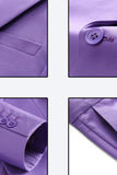 Homens Violeta Single Peito Notched Lapela 3 Peças Prom Suits