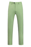 Lapela Notched Verde Claro 3 Peças Ternos Formais Masculinos